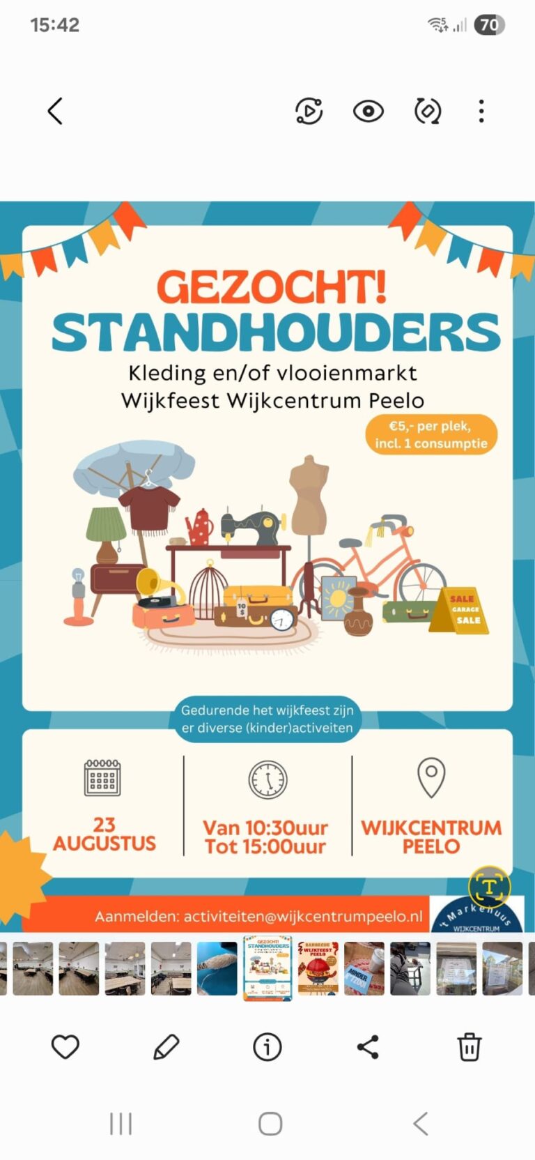 Gezocht standhouders voor wijkfeest