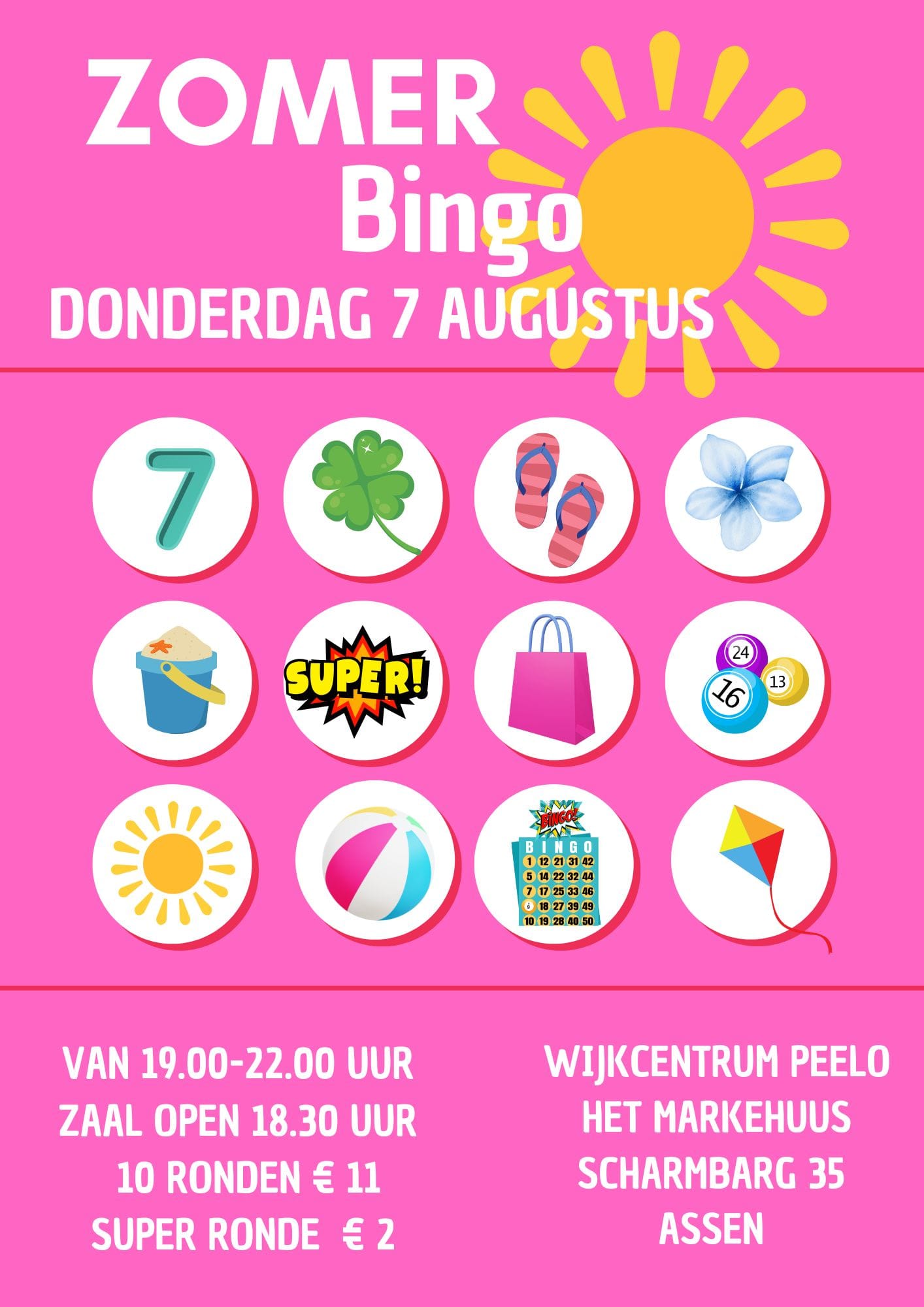 Zomerbingo volwassenen