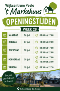 Openingstijden week 28 2026